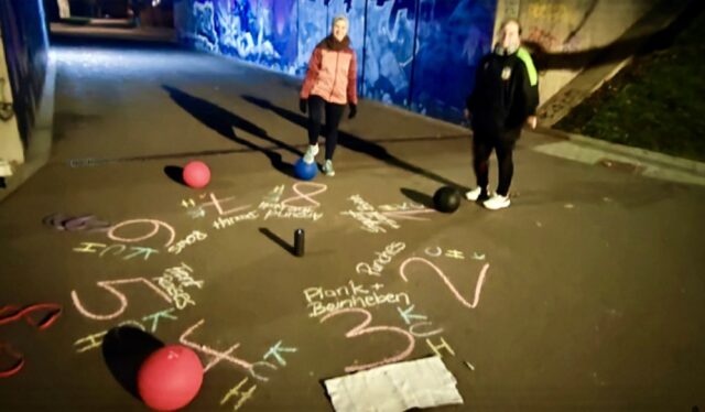Outdoor-Fitness bei Nacht (Wintermodus) beim SSV Rabe Merseburg